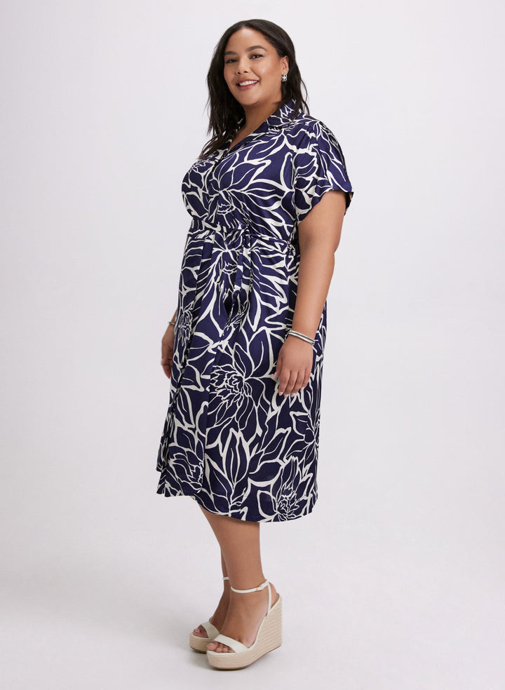 Floral Collar Day Dress