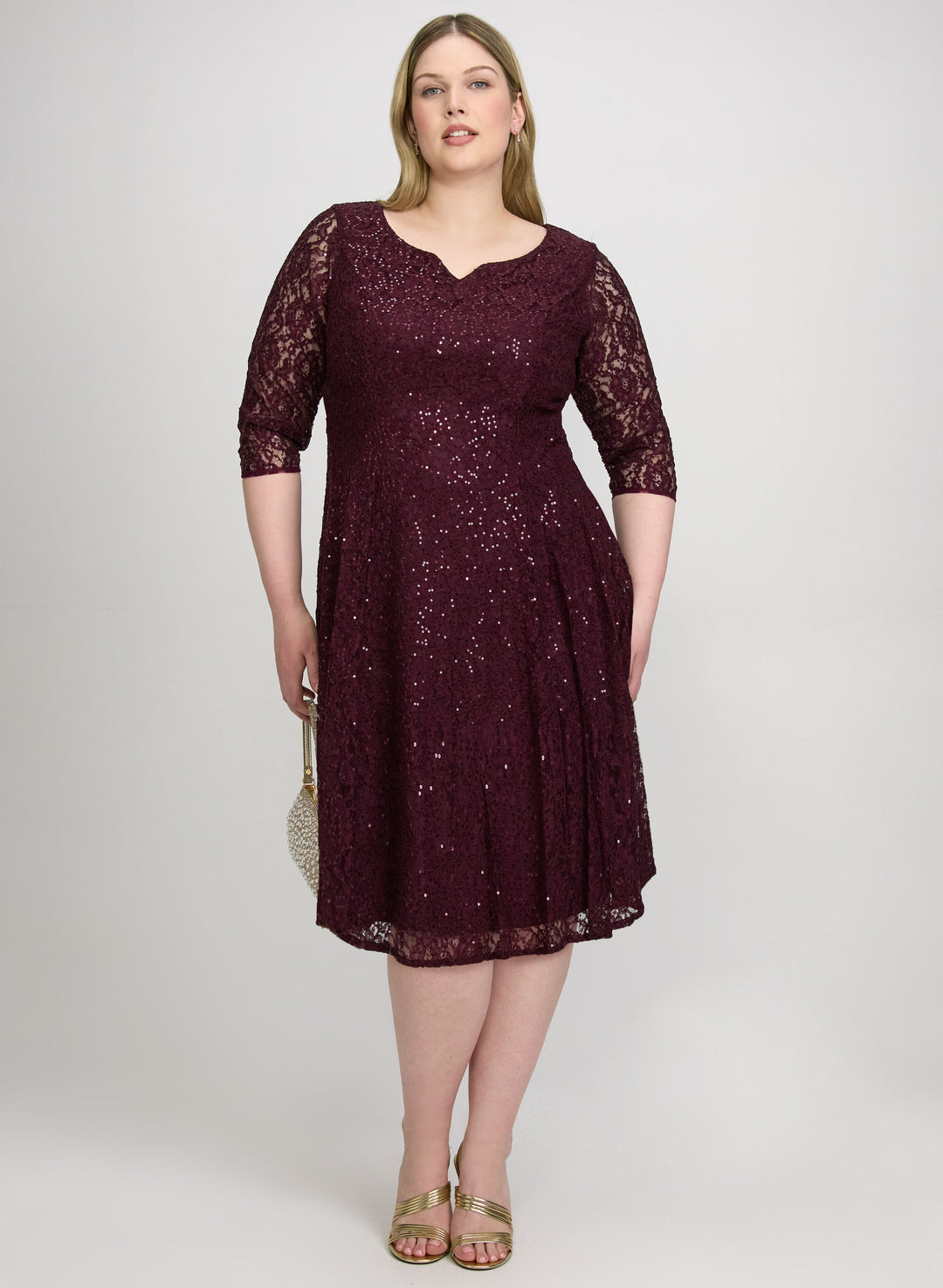 Sequined Lace Dress