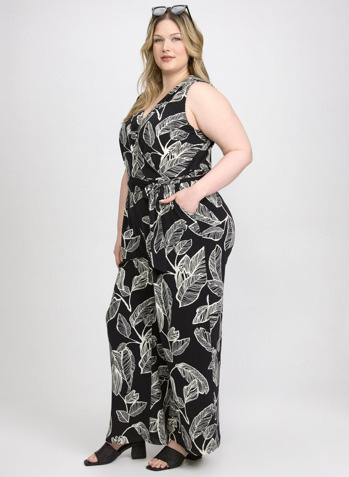 Leaf Print Jumpsuit