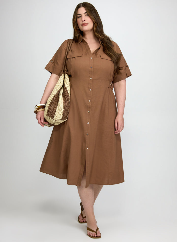 Button-Down Midi Dress