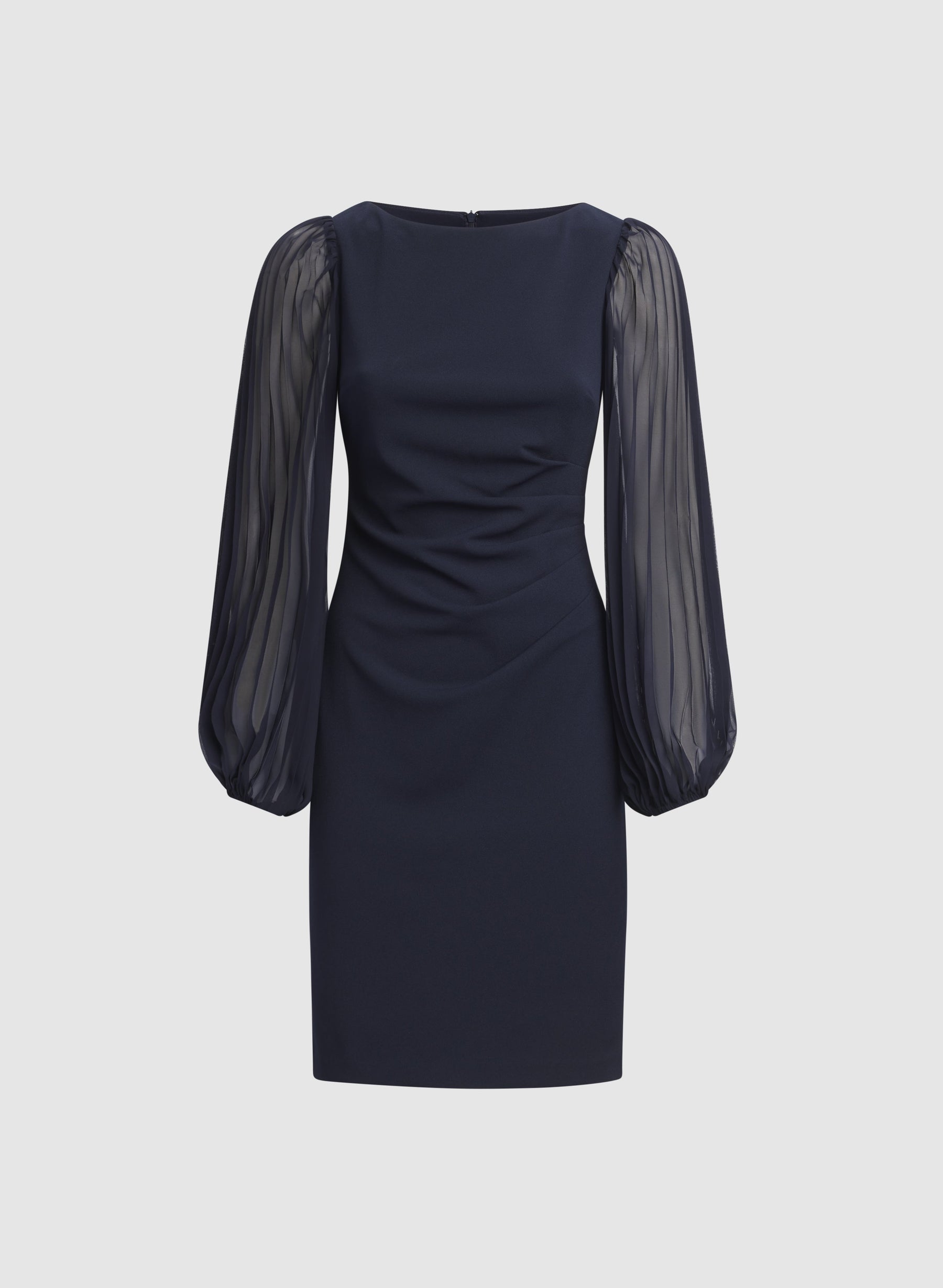 Pleated Sleeve Dress