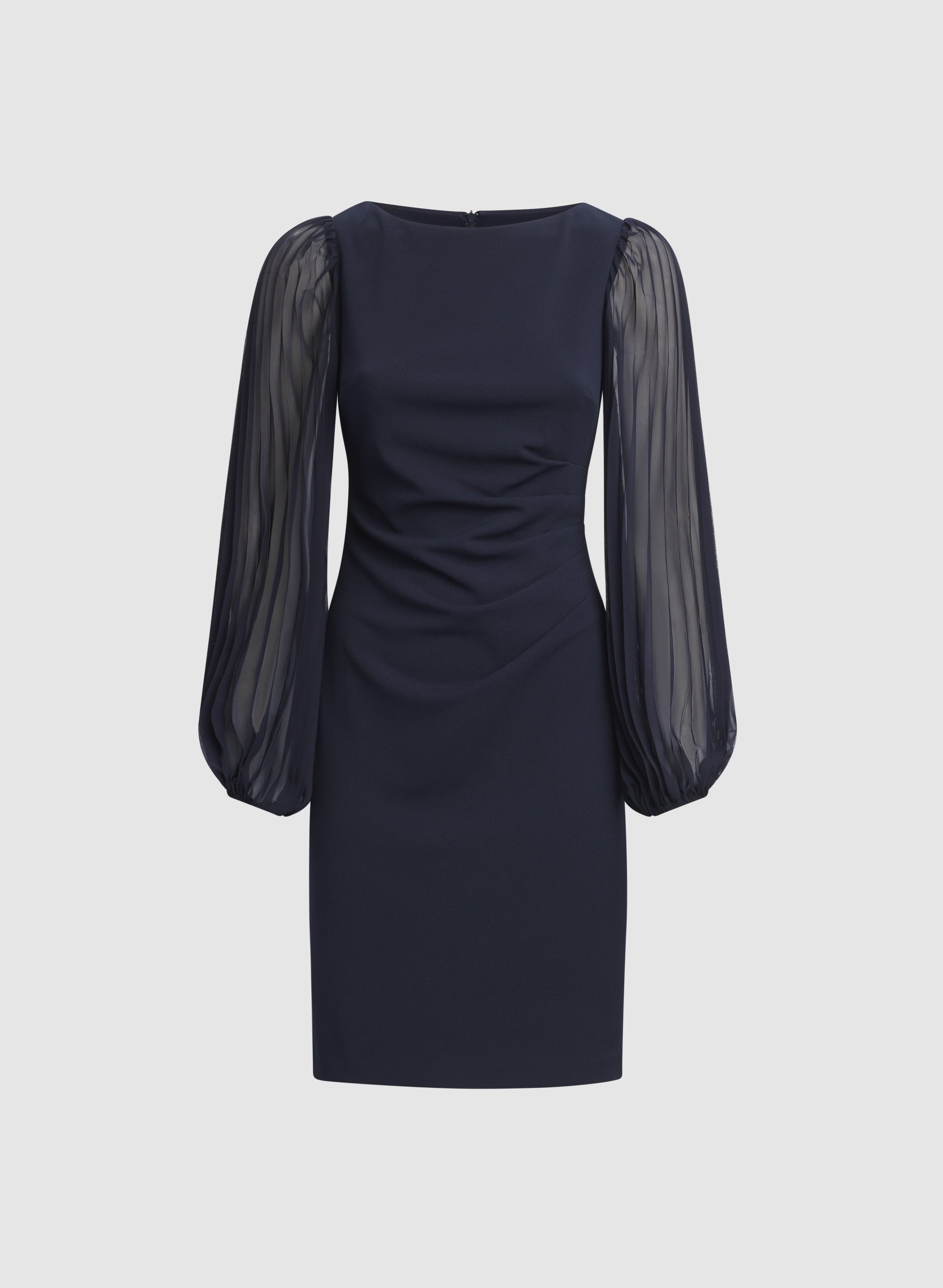 Pleated Sleeve Dress