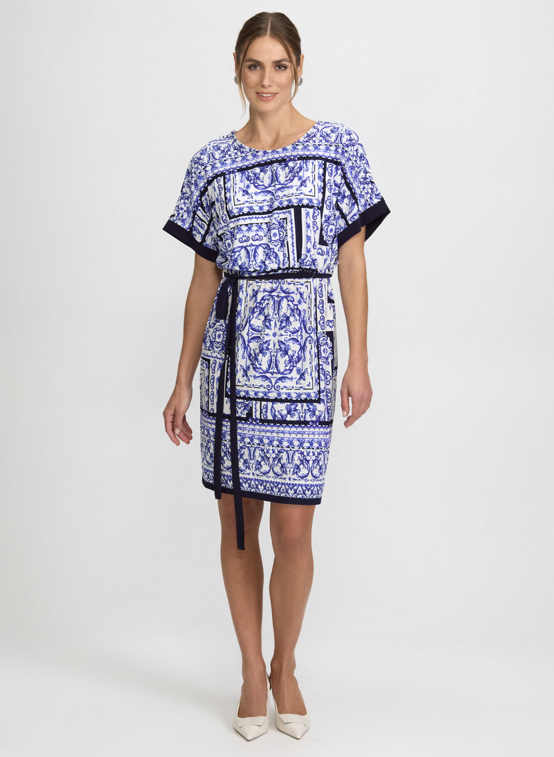 Printed Belt Dress