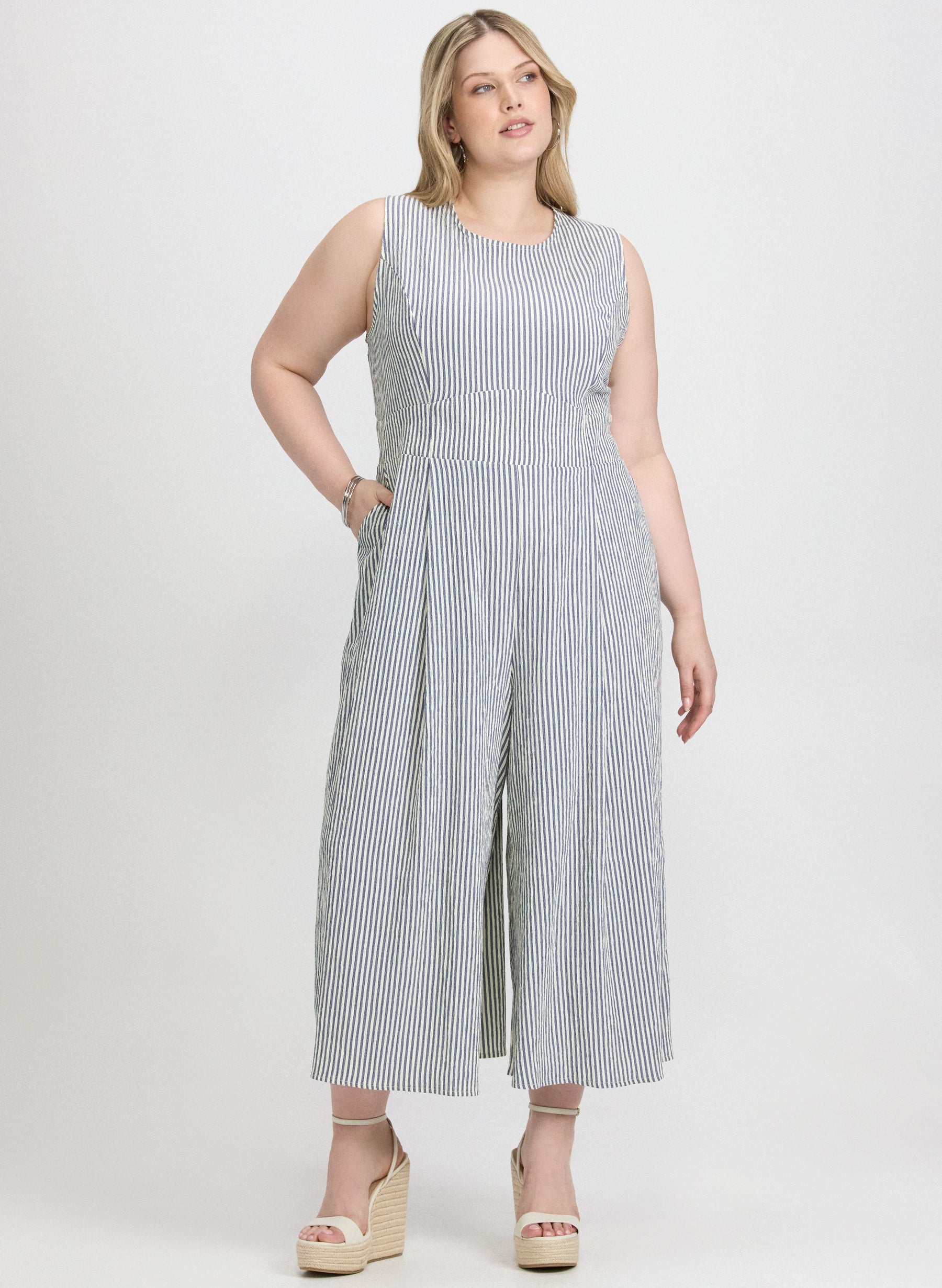 Stripe Print Jumpsuit