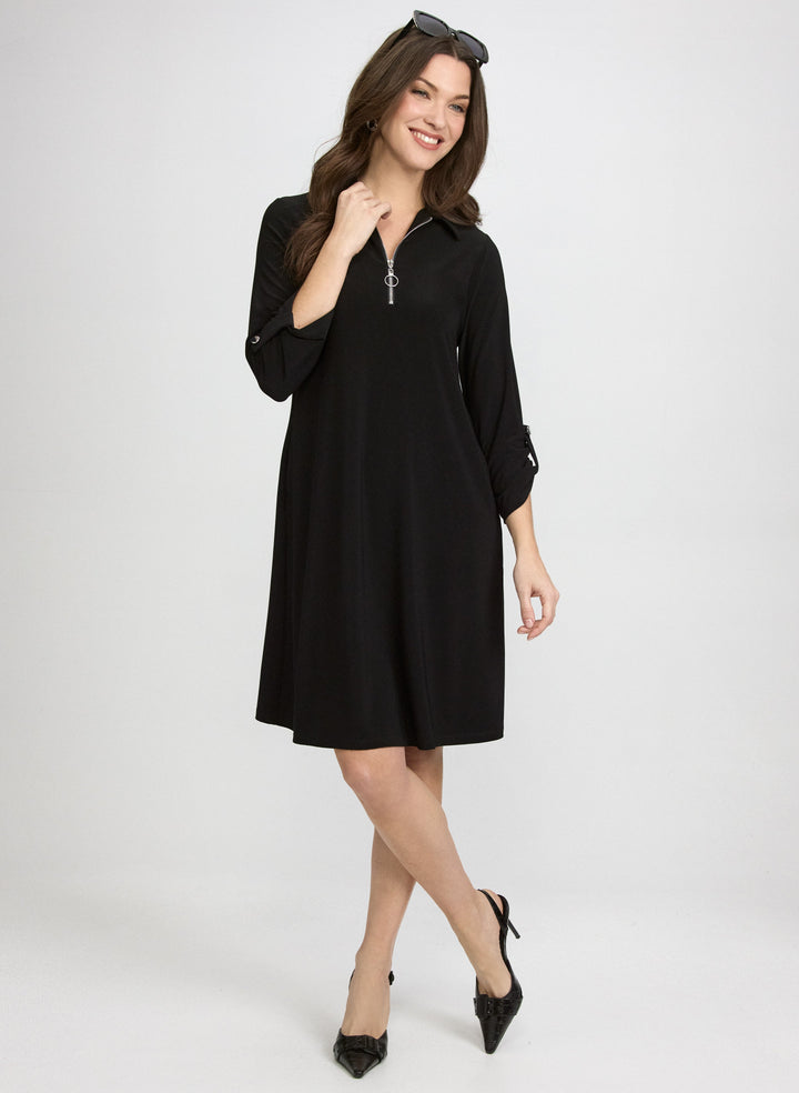 Half-Zip Jersey Dress