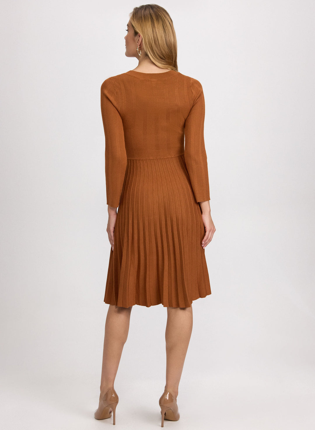 Pleated Knit Dress