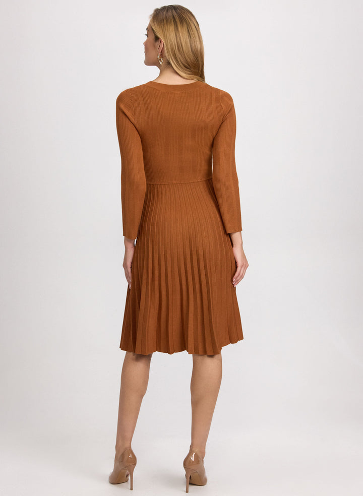 Pleated Knit Dress