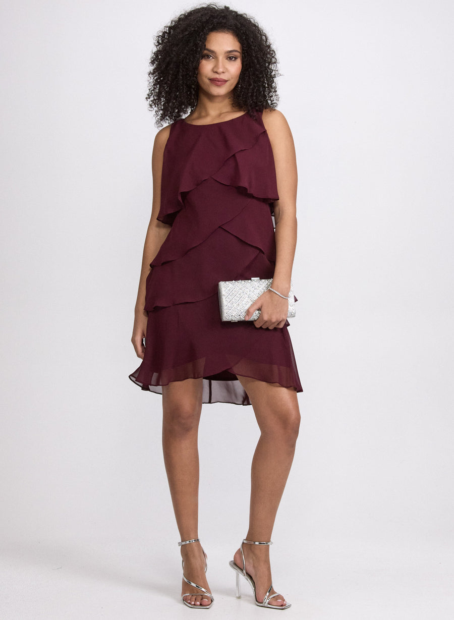 Tiered Chiffon Dress