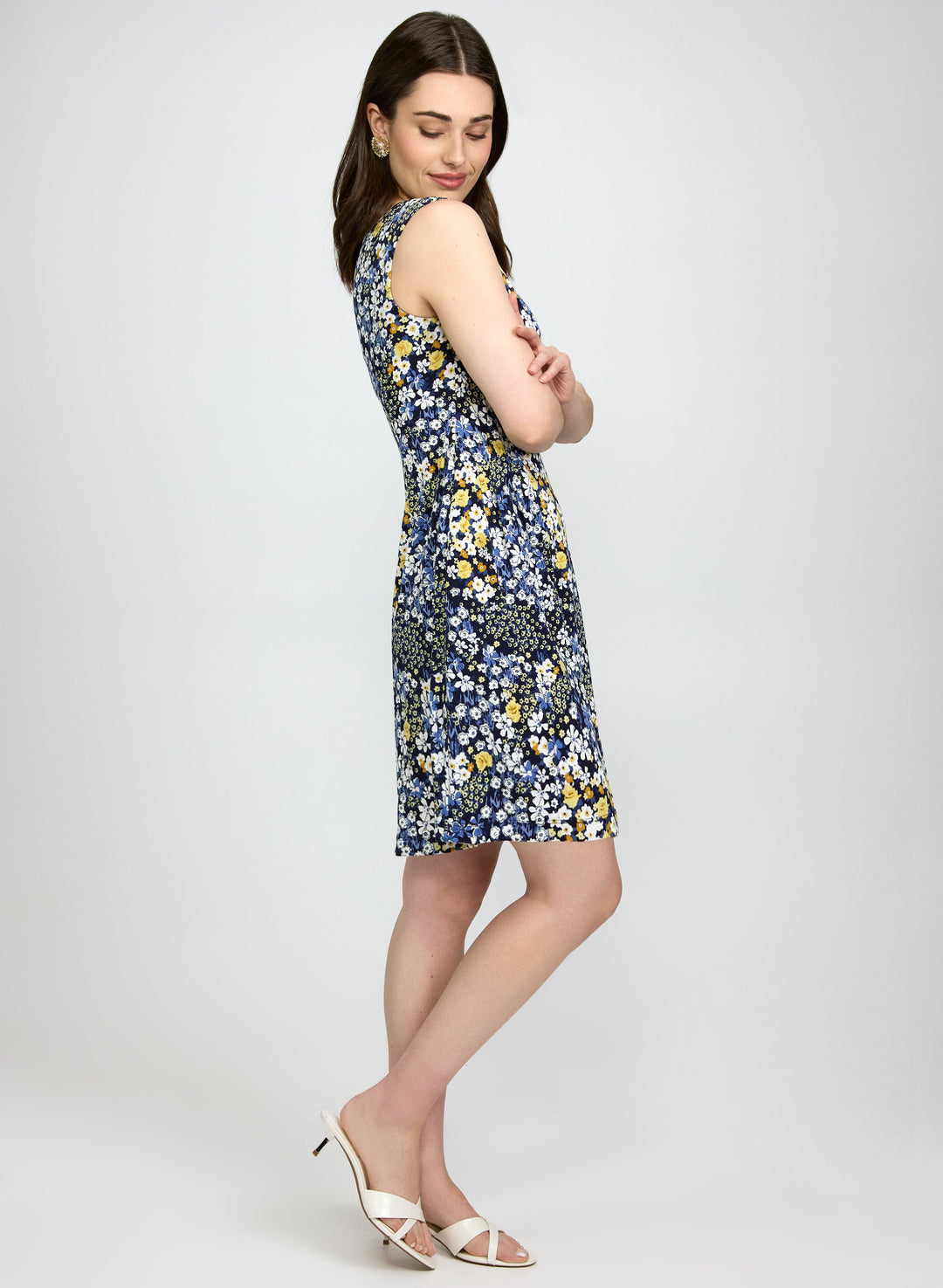 Floral Print Sleeveless Dress