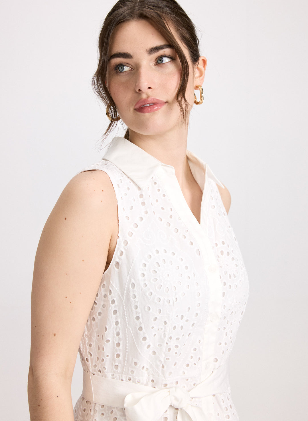 Eyelet Shirt-Dress
