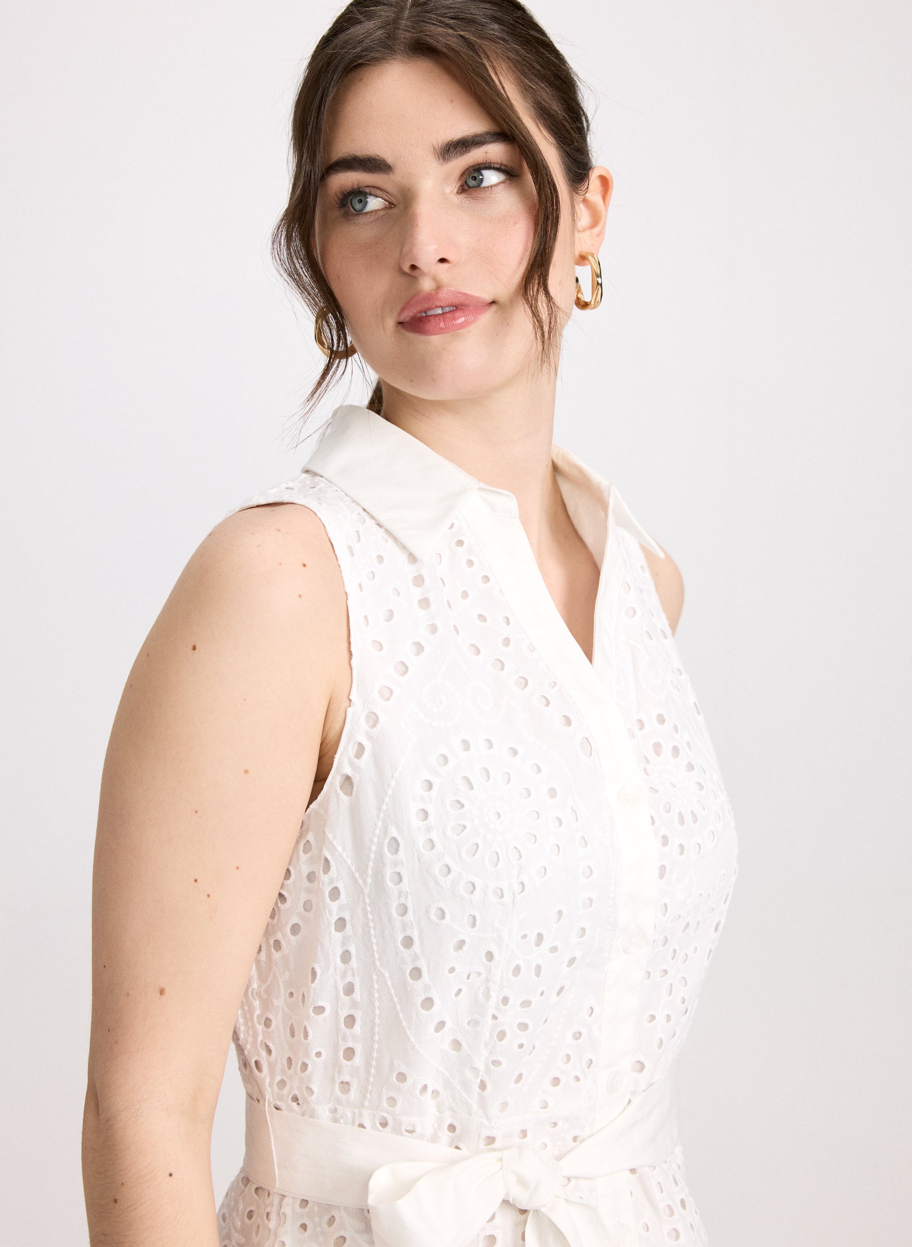 Eyelet Shirt-Dress