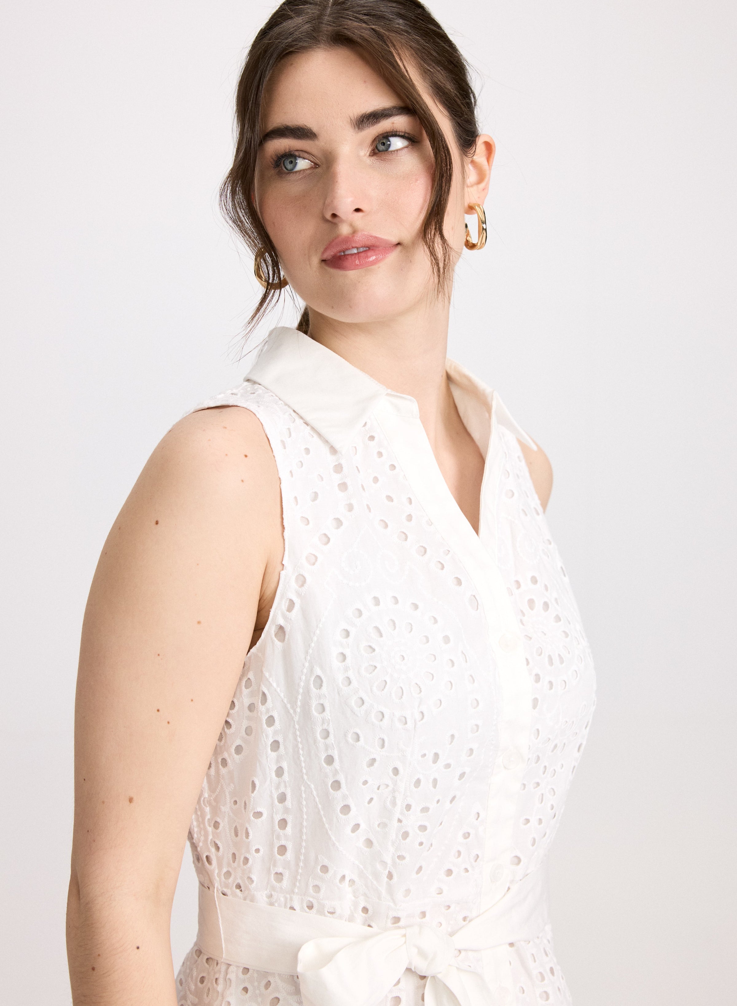 Eyelet Shirt-Dress