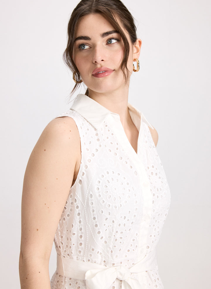 Eyelet Shirt-Dress