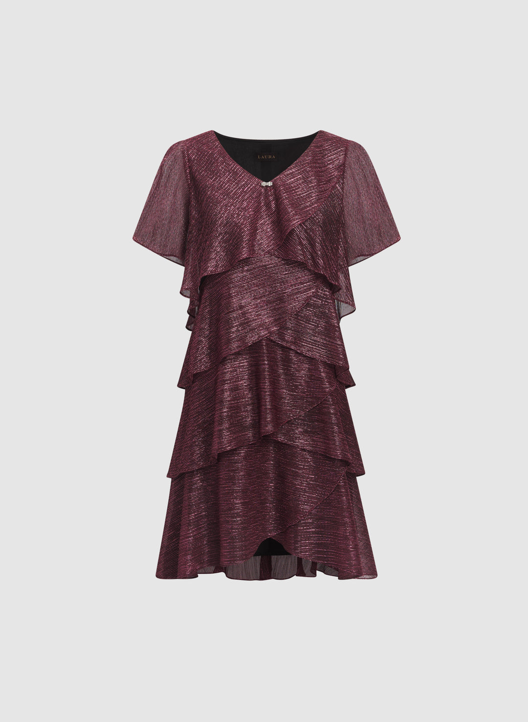 Tiered Metallic Dress