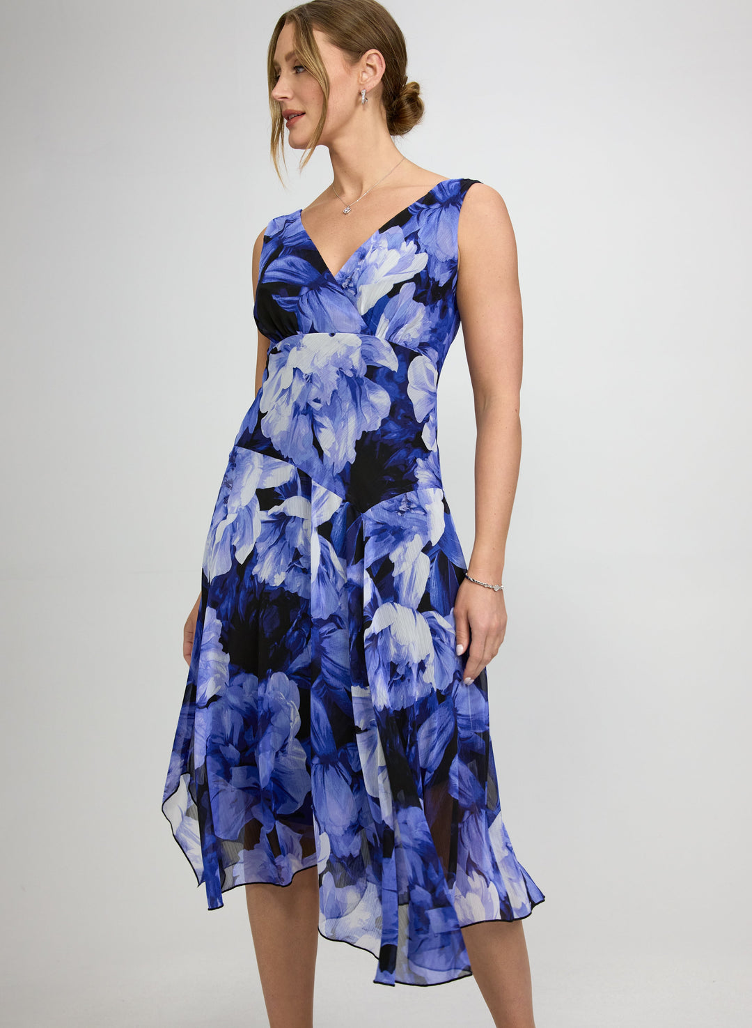 Floral Chiffon Midi Dress