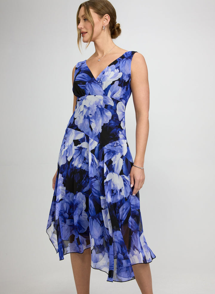 Floral Chiffon Midi Dress