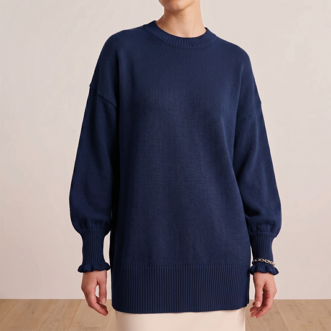 Clara - Oversized Batwing Knit Poncho
