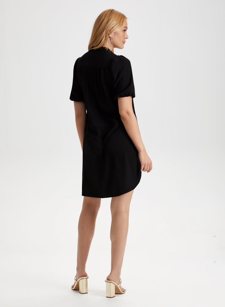 Short Puffed Sleeve Dress
