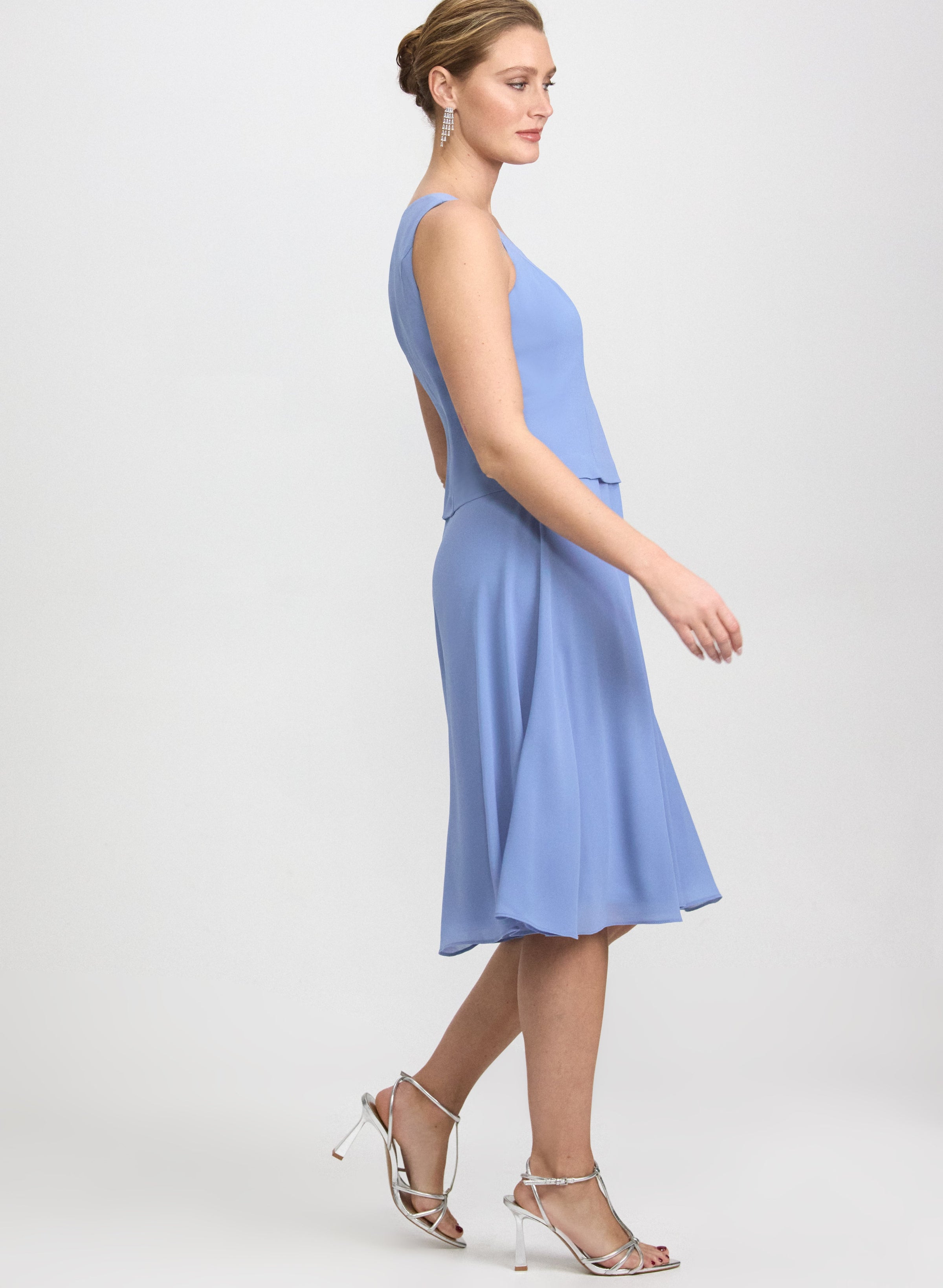 Soutache Jacket & Chiffon Dress Set