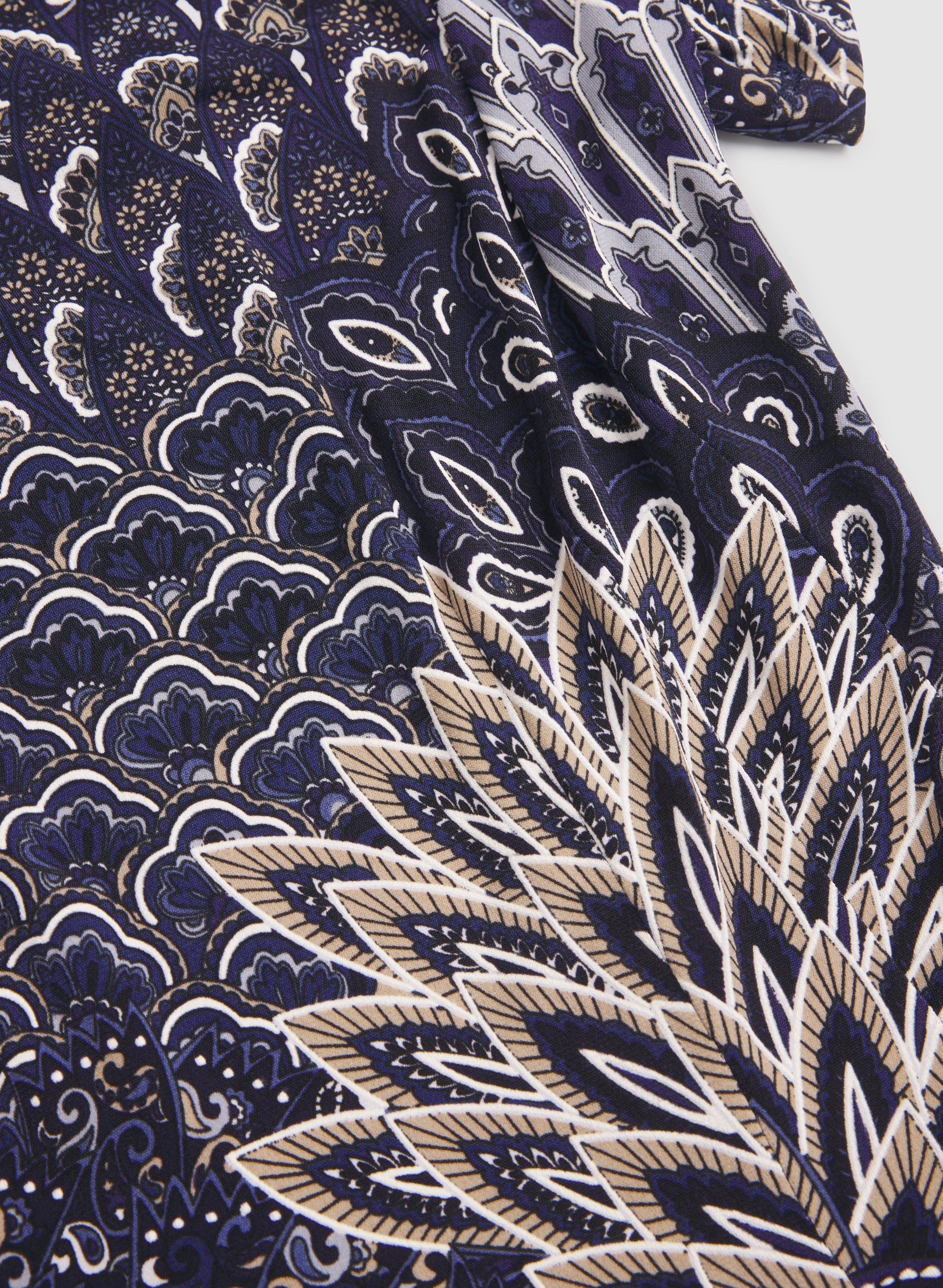 Peacock Print Dress