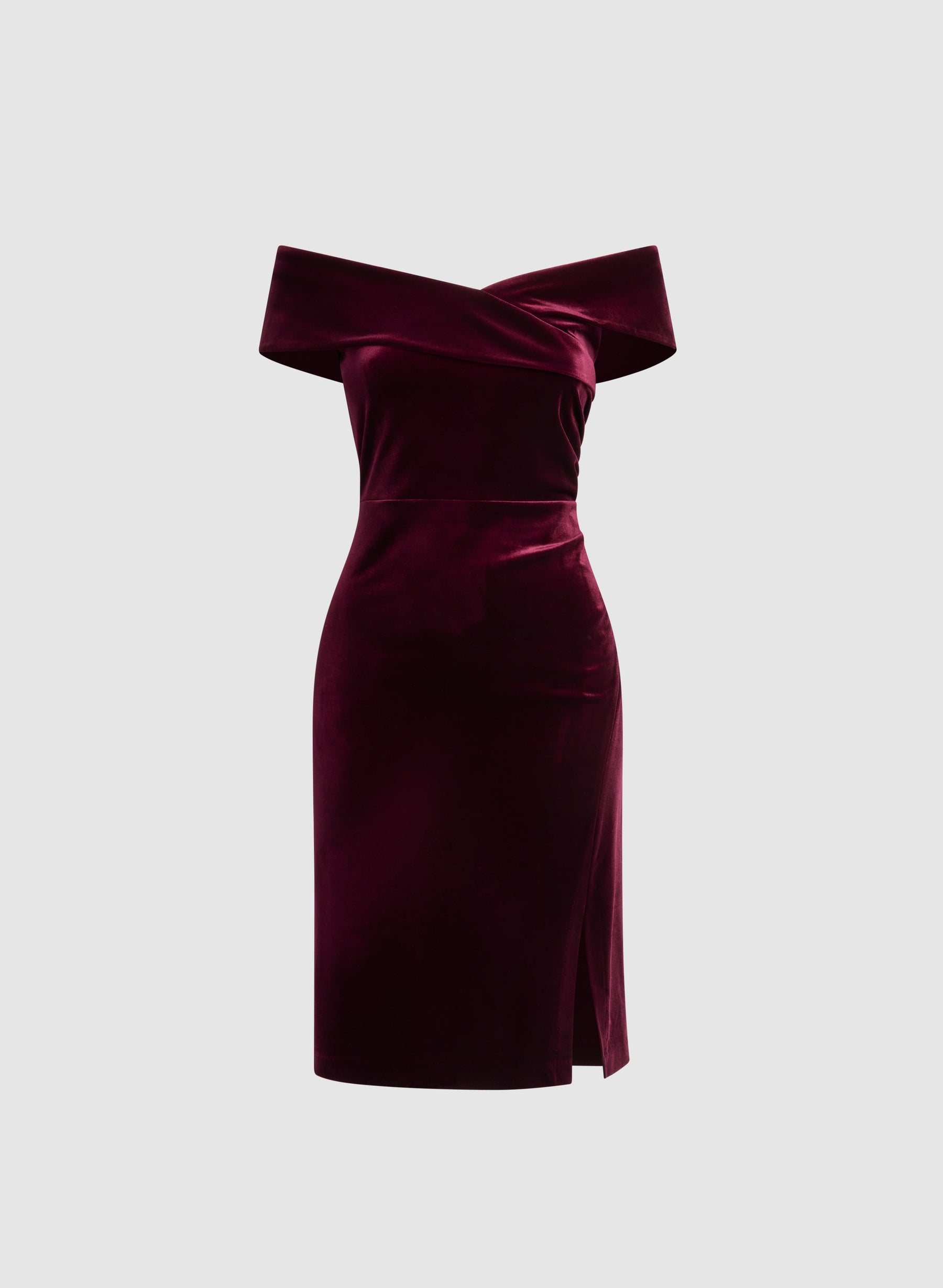 Off-The-Shoulder Velvet Dress