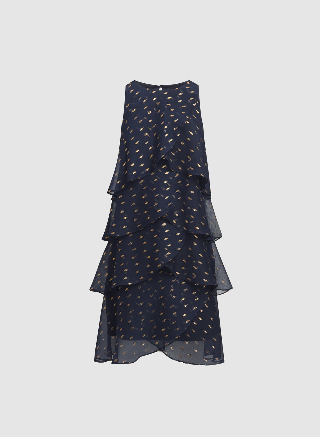 Tiered Foil Print Dress