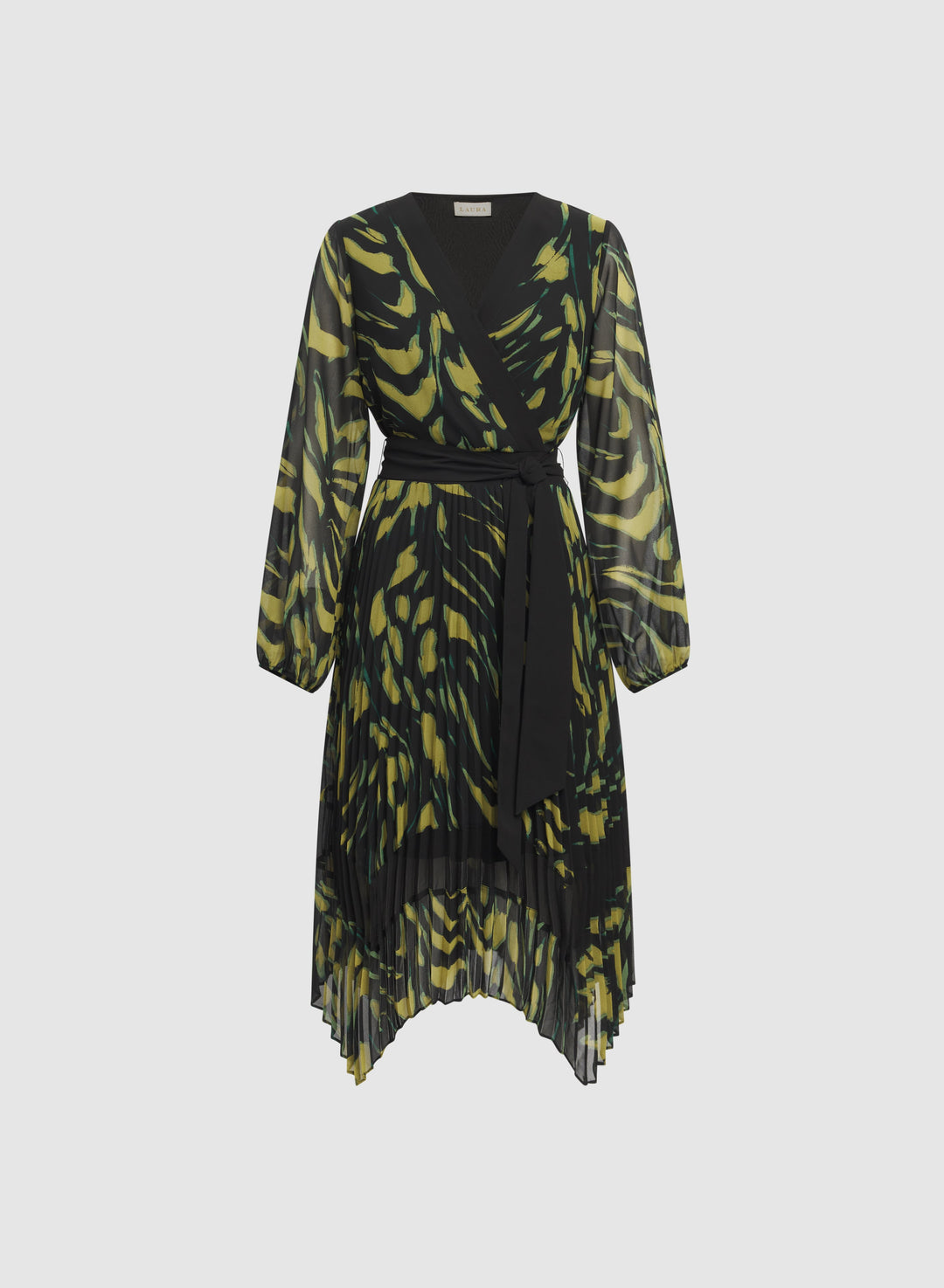 Pleated Chiffon Dress