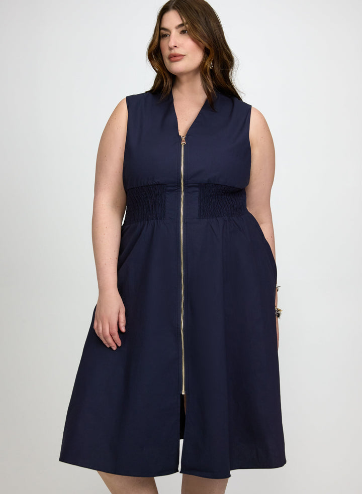 Zip Fit & Flare Dress