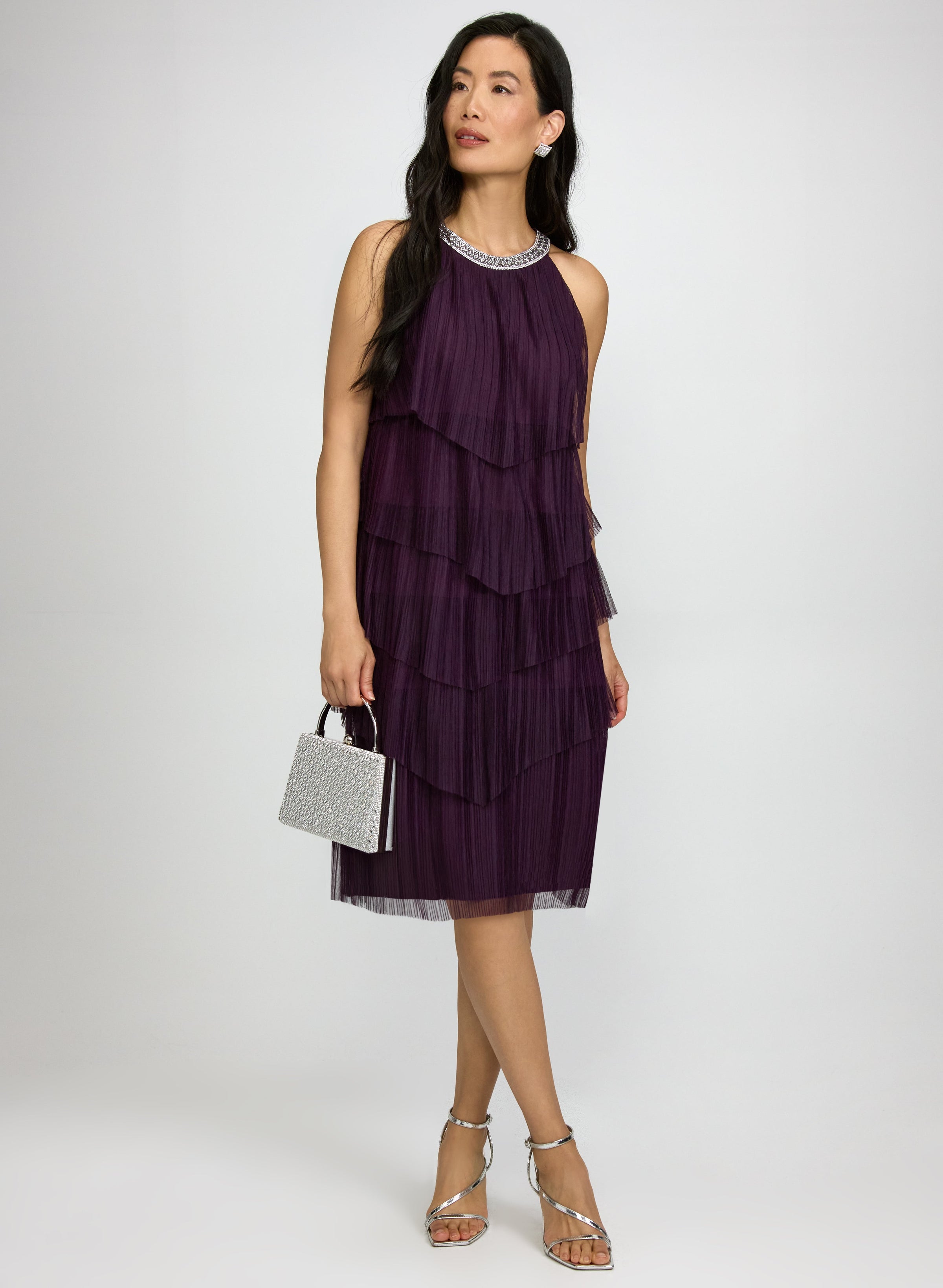 Tiered Mesh Dress