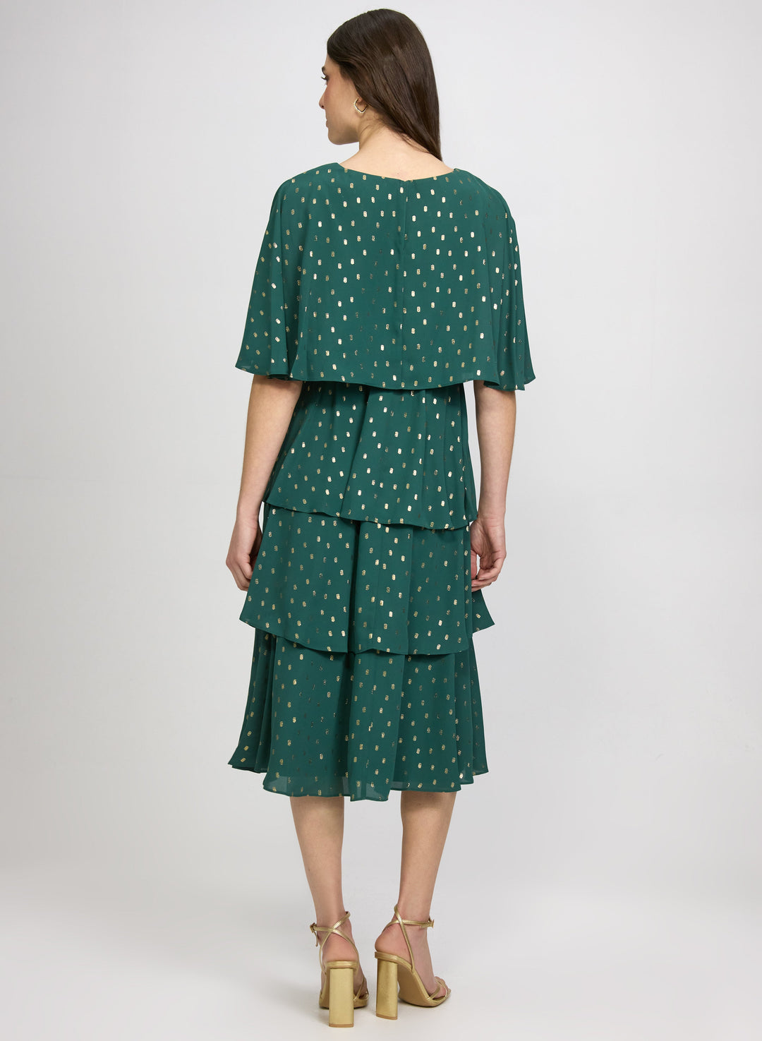 Foiled Chiffon Dress