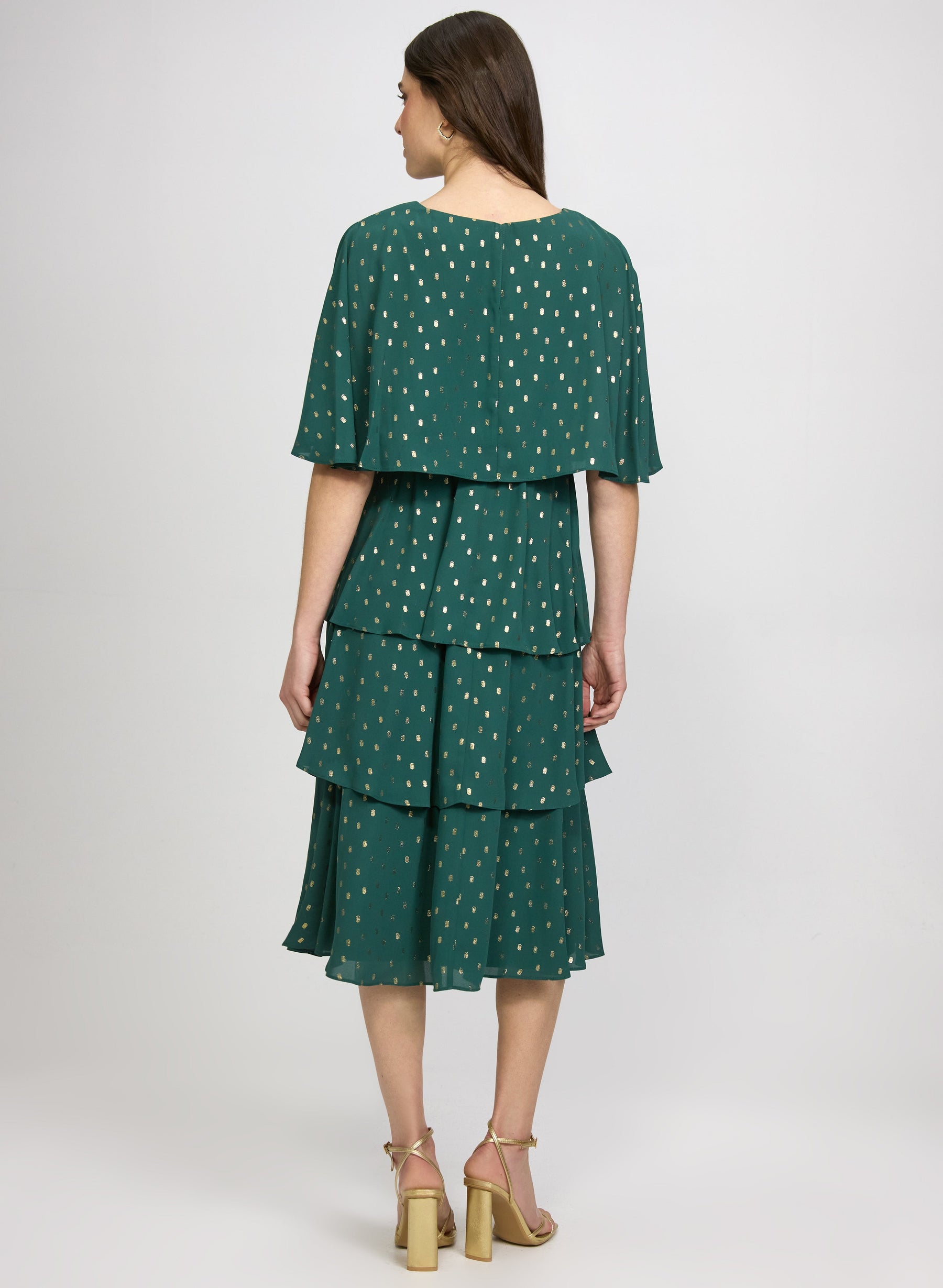 Foiled Chiffon Dress