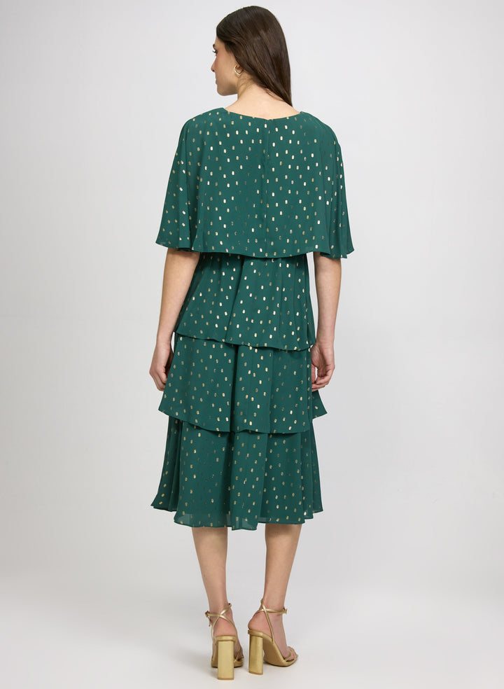 Foiled Chiffon Dress