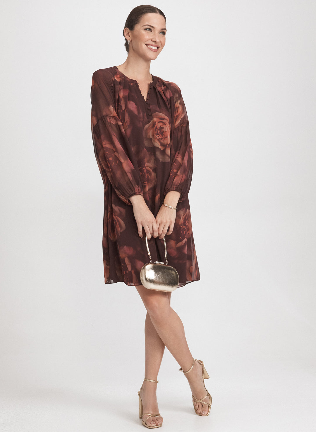 Rose Print Dress