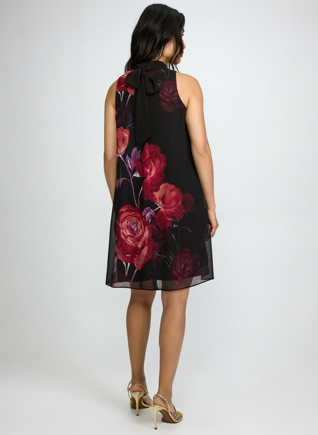 Floral Print Chiffon Dress