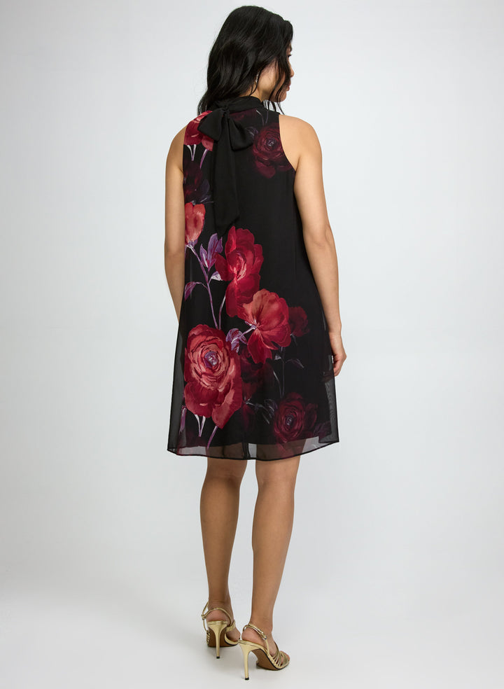 Floral Print Chiffon Dress