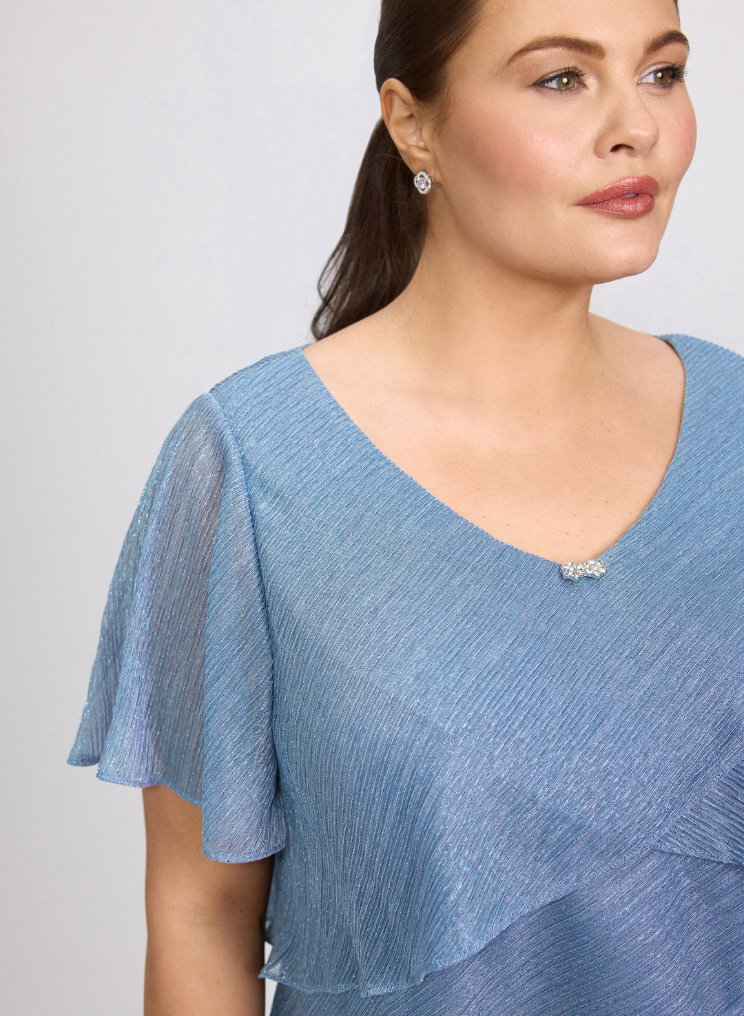 Layered Metallic Dress