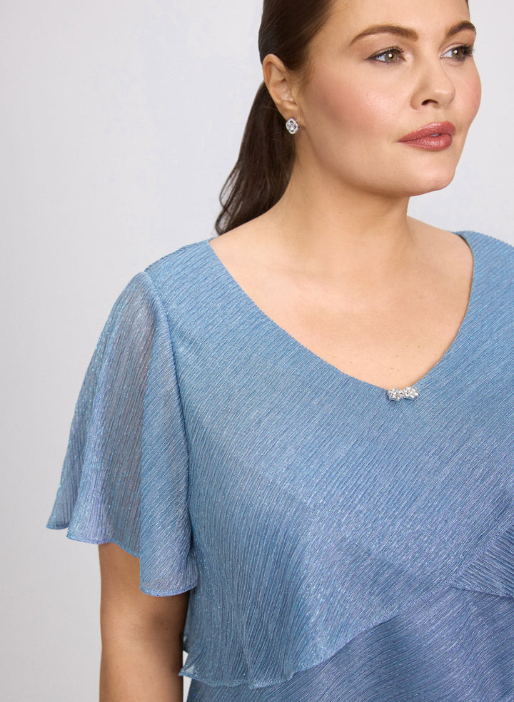 Layered Metallic Dress