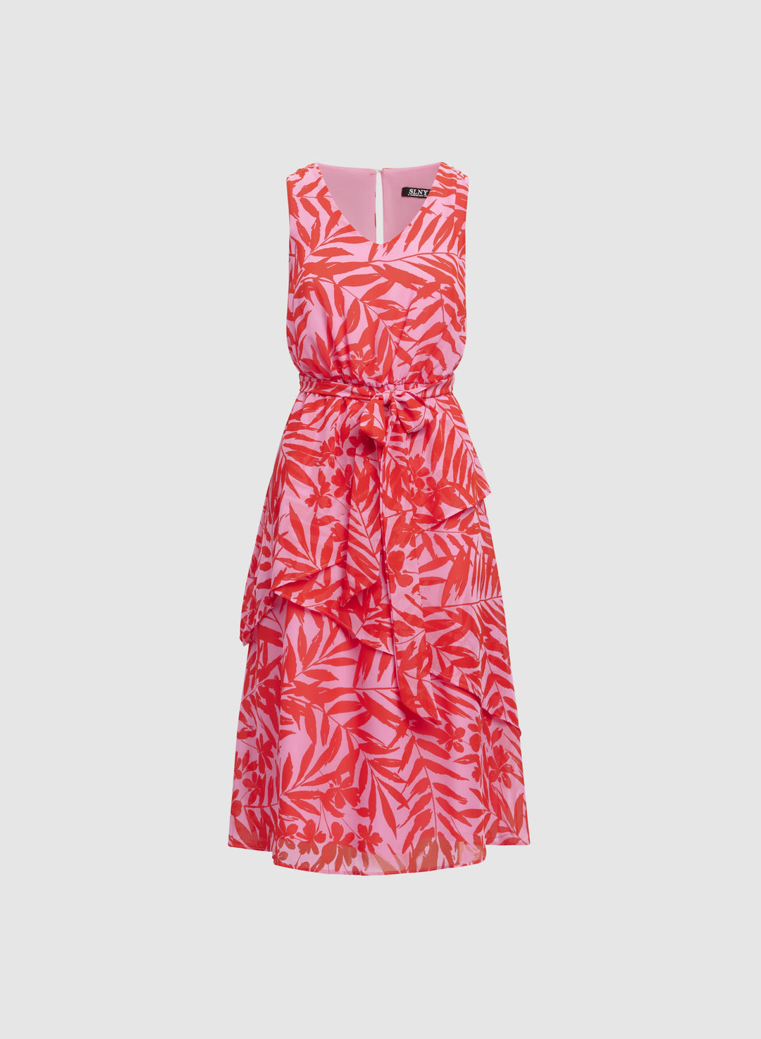 Tiered Floral Print Dress