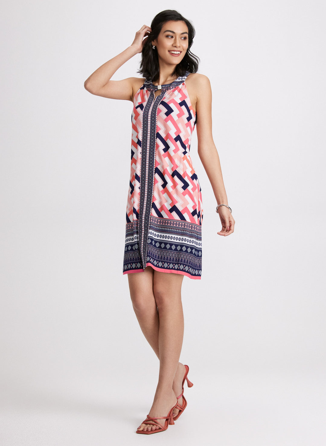 Mixed Print Dress