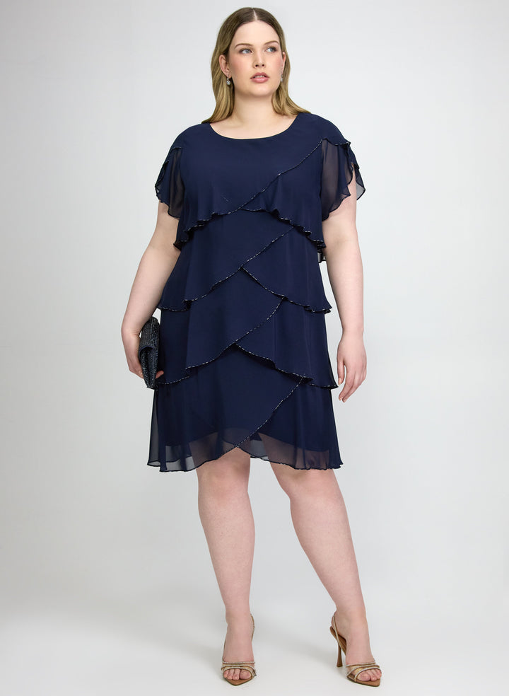 Tiered Chiffon Dress