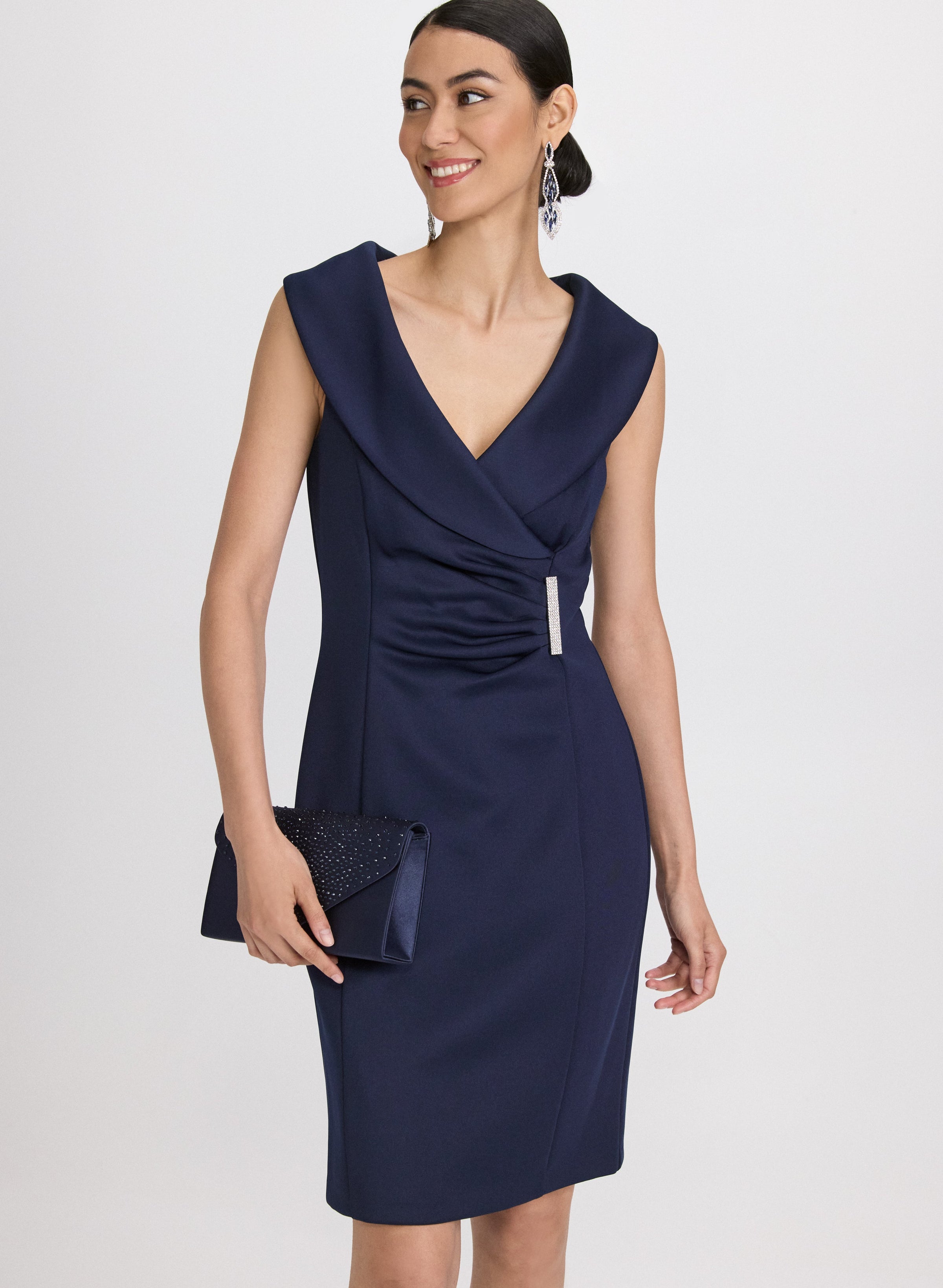 Brooch Detail Dress