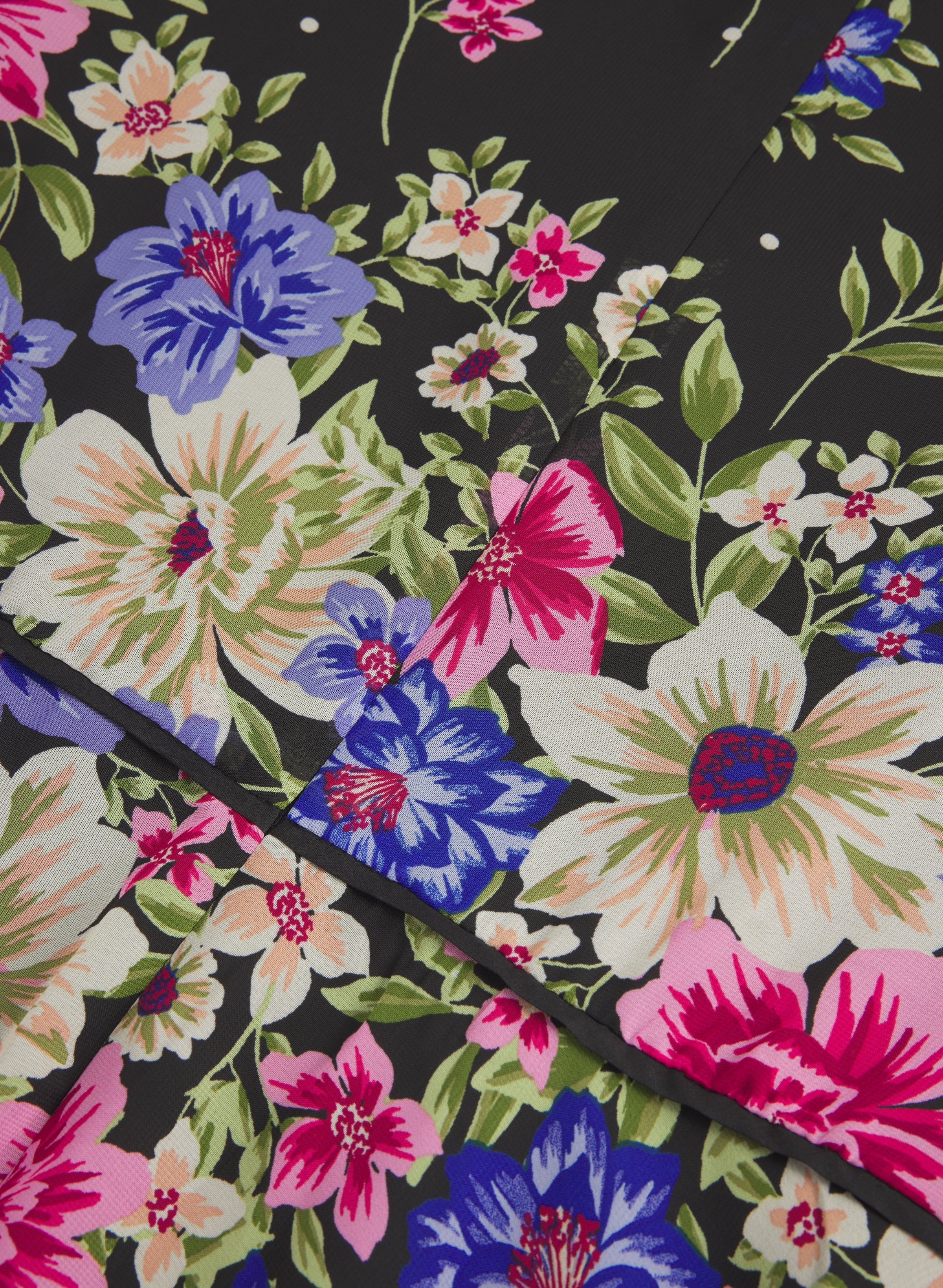 Cascade Floral Print Dress