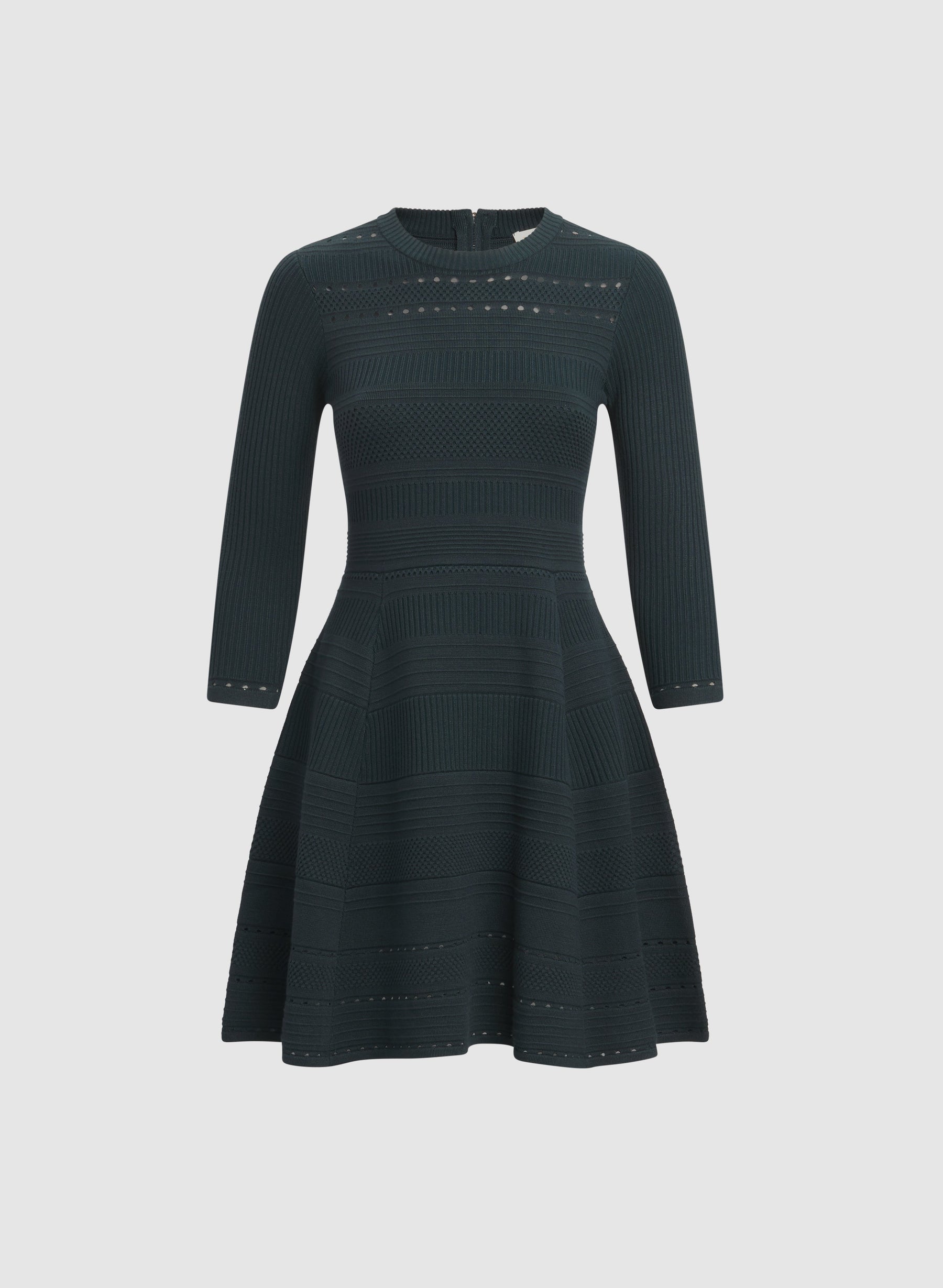 Pointelle Detail Knit Dress