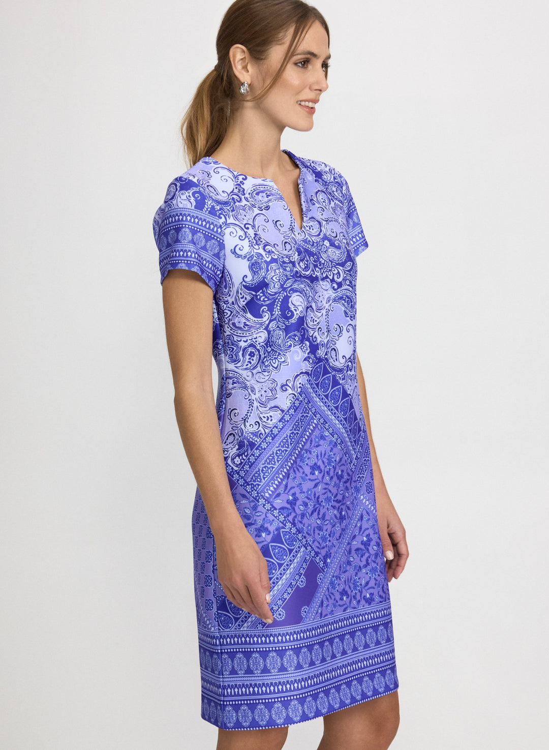 Mixed Paisley Print Dress