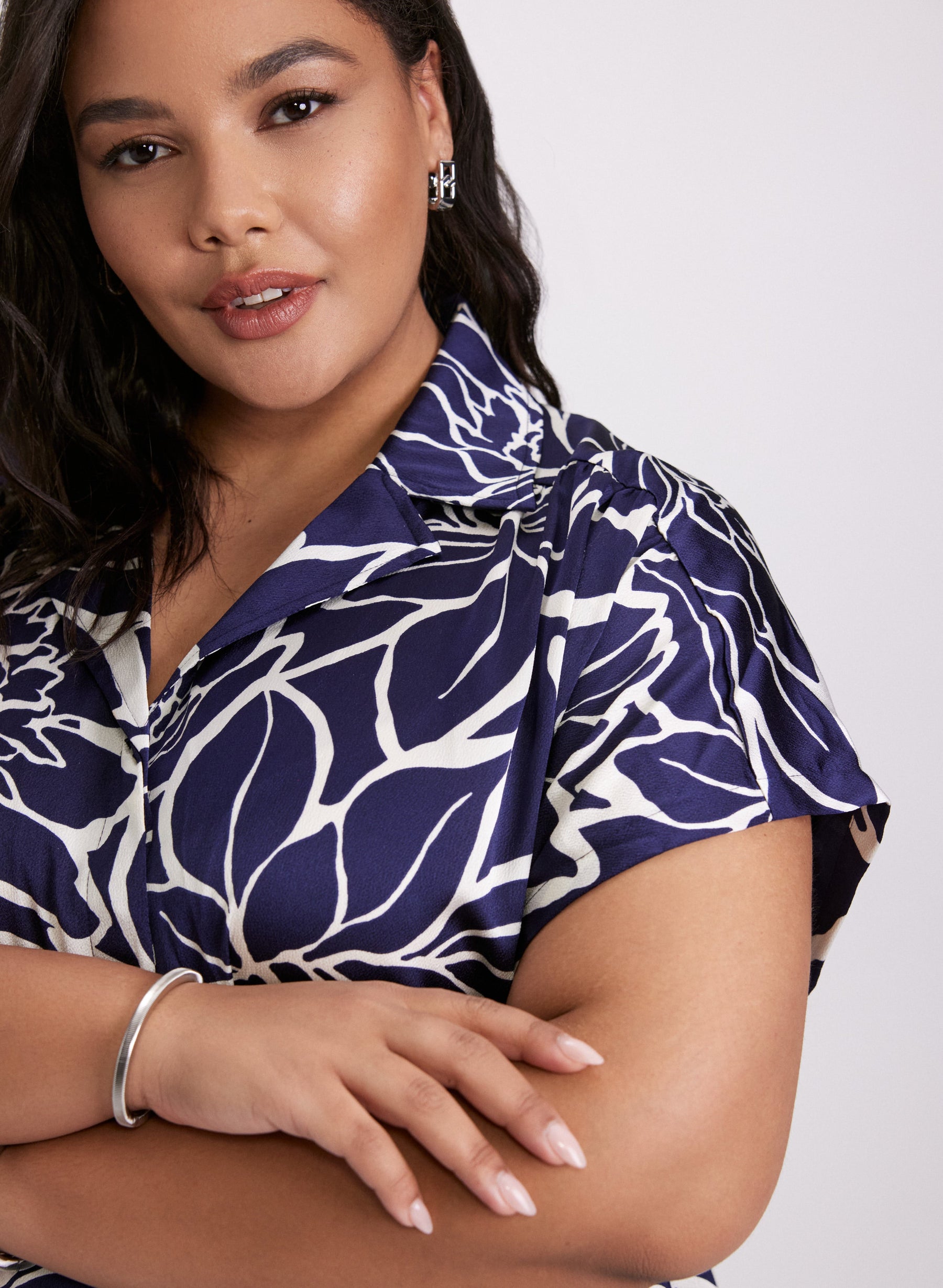 Floral Collar Day Dress