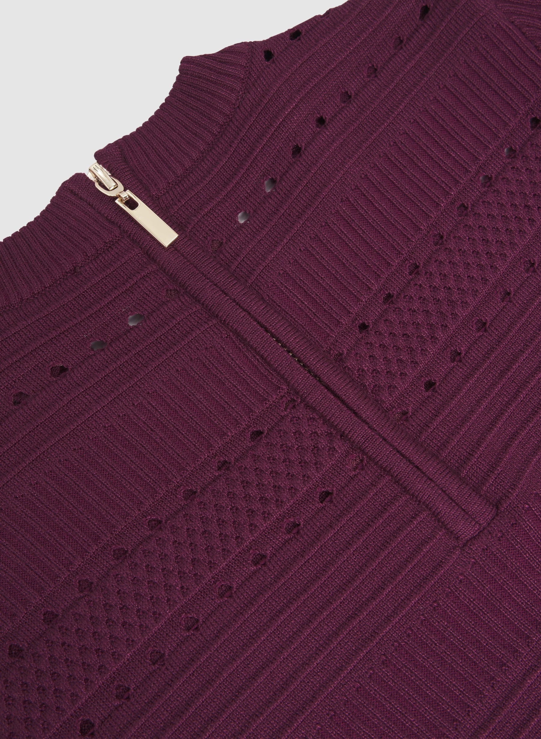 Pointelle Detail Knit Dress