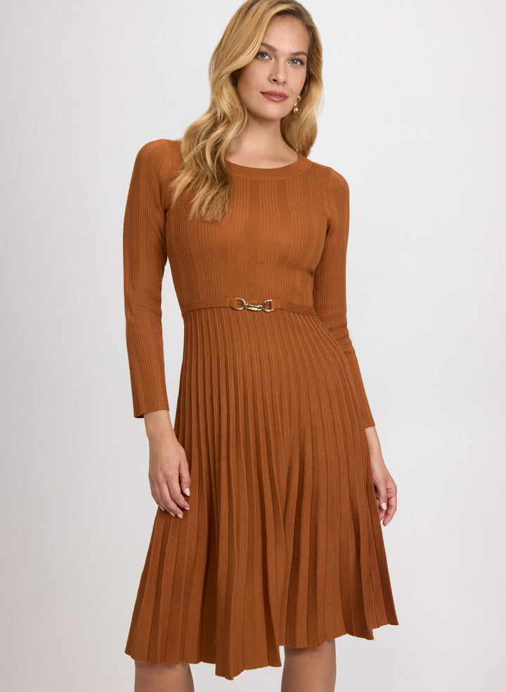 Pleated Knit Dress