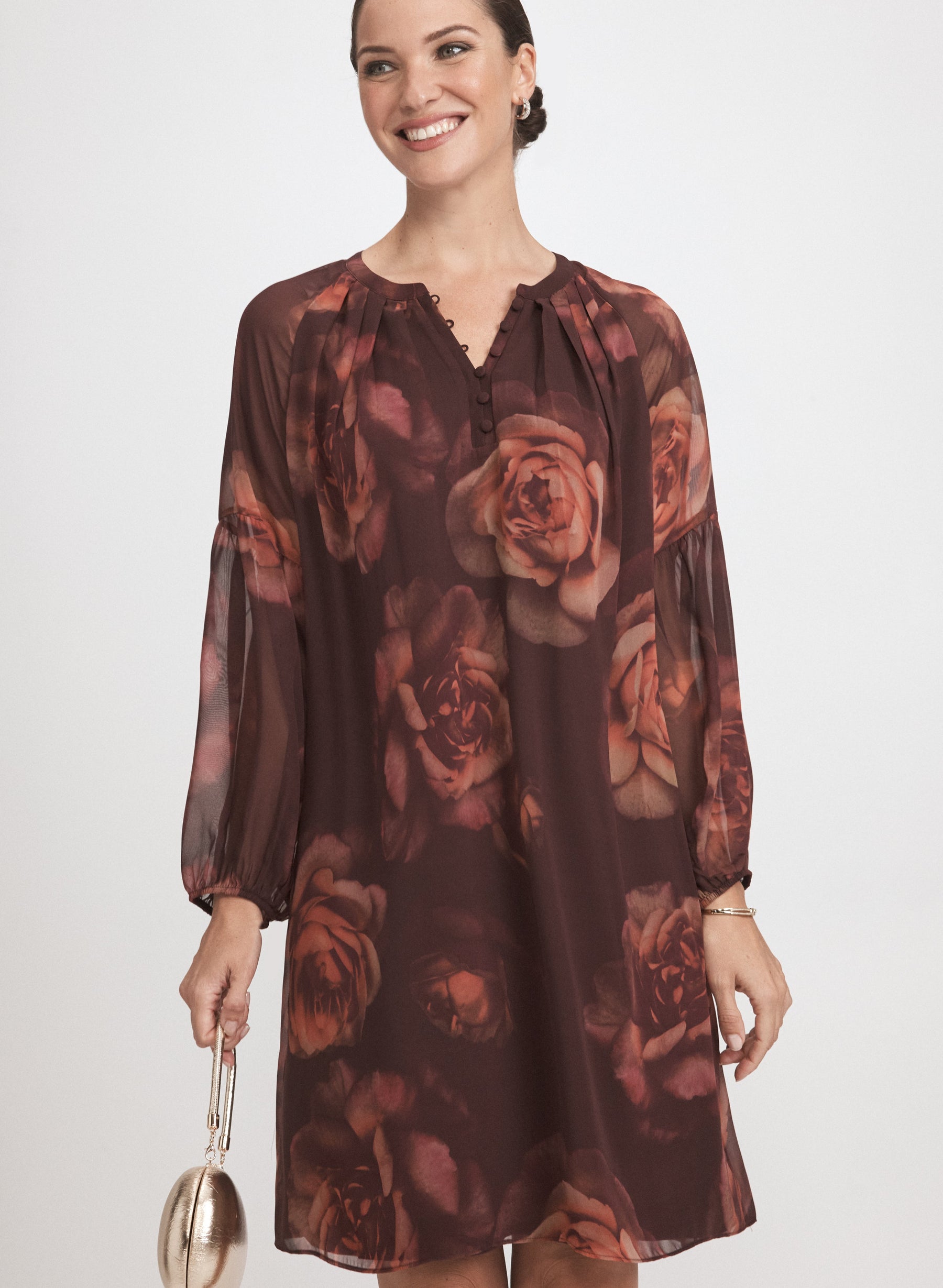 Rose Print Dress