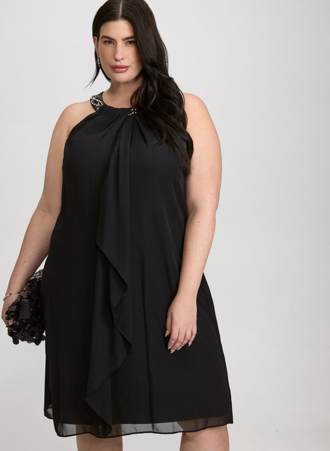 Beaded Halter Neck Dress