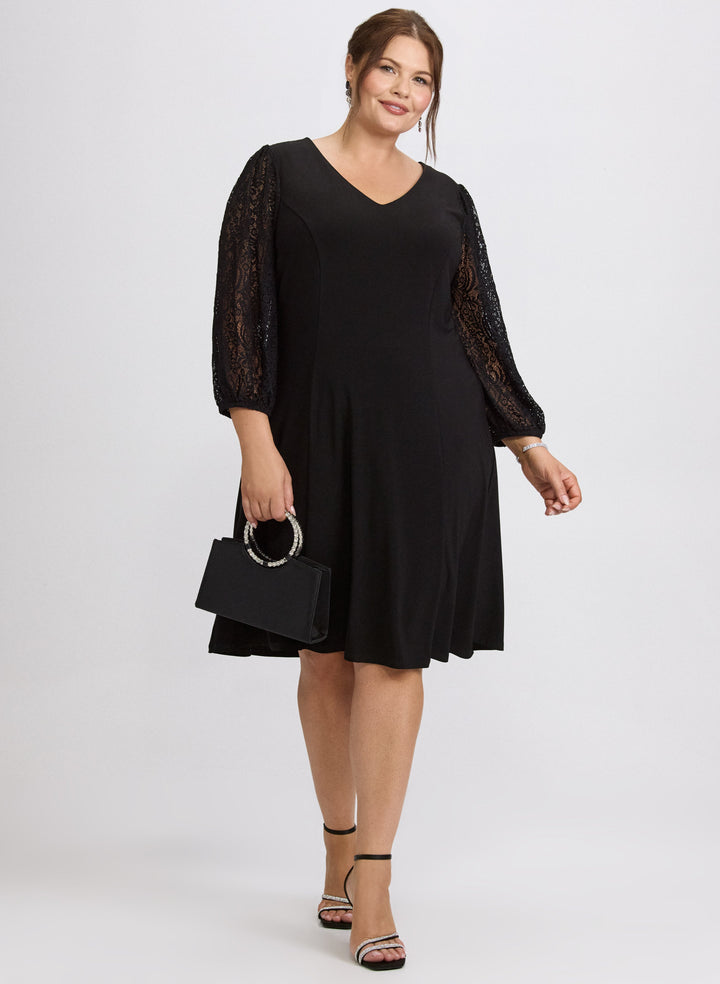 Lace Sleeve Dress